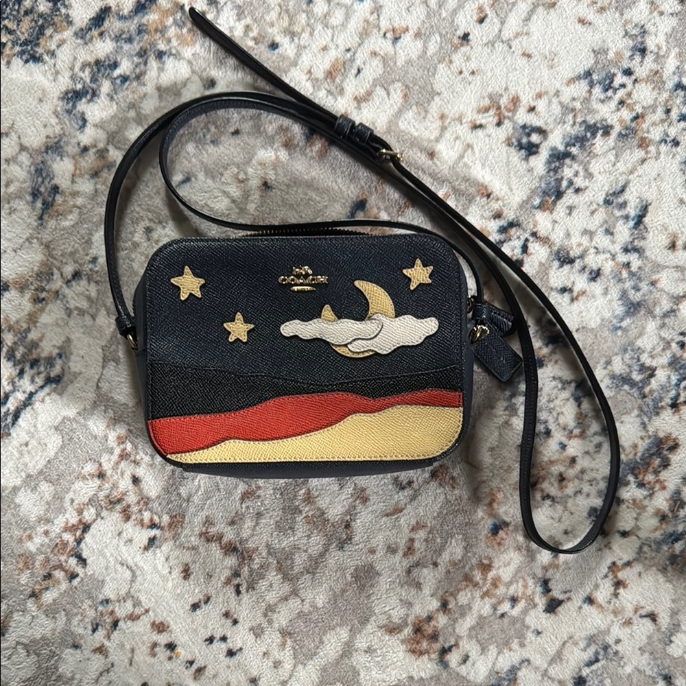 Coach Black and Red Celestial Crossbody Bag